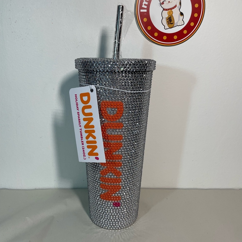 Dunkin’ Stainless Steel Holiday Sparkly Tumbler